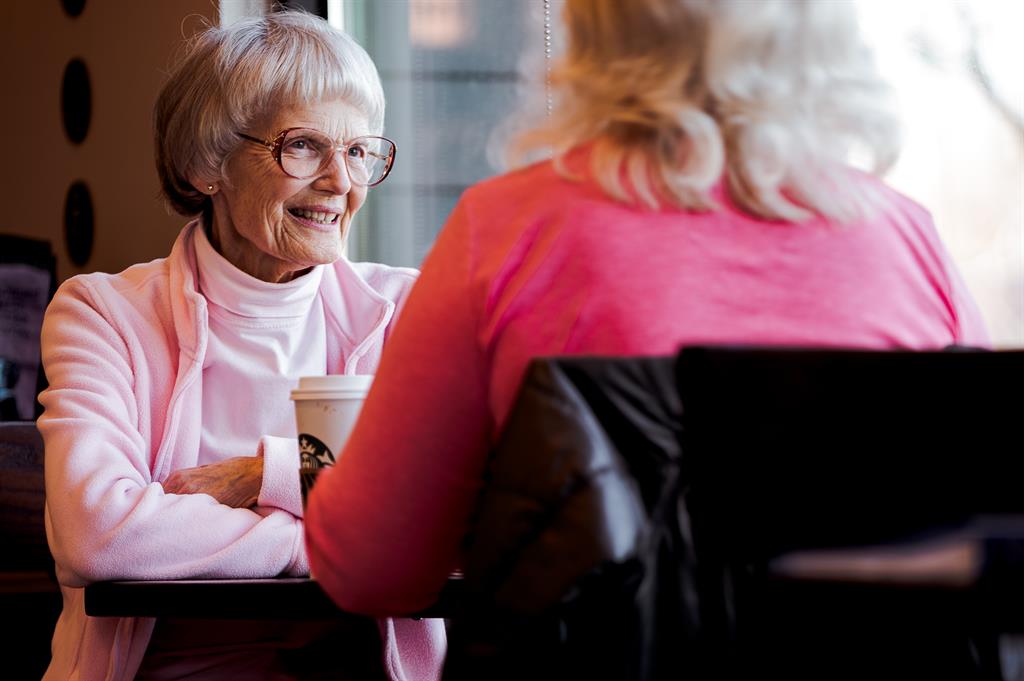 Two women having a conversation